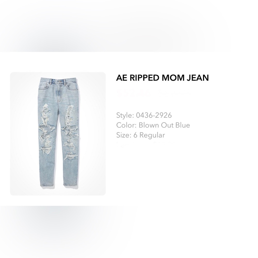 American Eagle Ripped Mom Jean